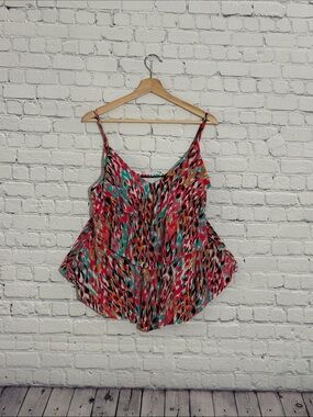 Aqua Green Multicolor Teal Pink Red Spaghetti Strap Bikini Top